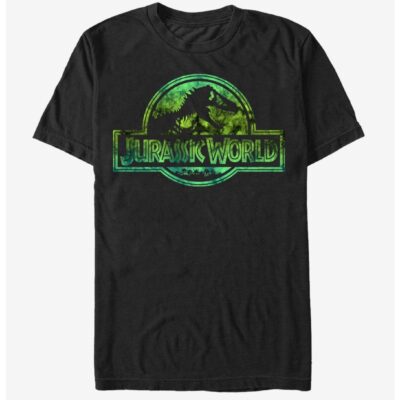 Jurassic World Logo Tie Dye Print T-Shirt