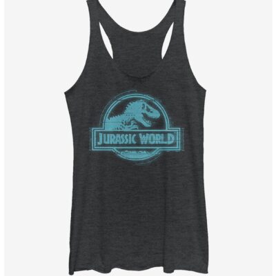 Jurassic World Fallen Kingdom Glitch Logo Girls Tank