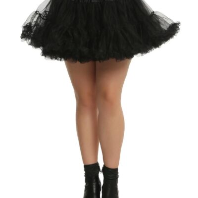 Black Layered Tulle Petticoat Plus Size