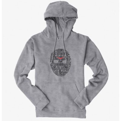 Friday The 13th Jason Mask Word Collage Hoodie