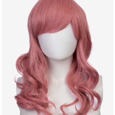 Epic Cosplay Hestia Princess Dark Pink Mix Shoulder Length Curly Wig