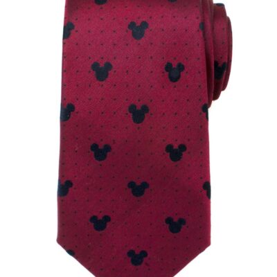 Disney Mickey Mouse Red Pin Dot Tie