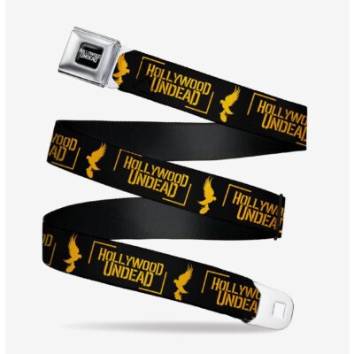 Hollywood Undead Text Logo Dove Grenade Icon Seatbelt Belt