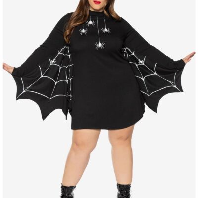 Spiderweb Winged Dress Plus Size