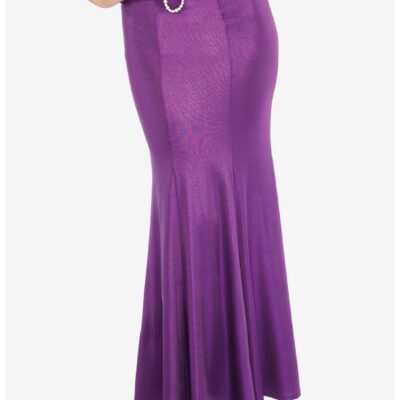 Purple Shimmer Spandex Mermaid Skirt Plus Size