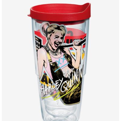 DC Comics Birds of Prey Harley Quinn 24oz Classic Tumbler With Lid