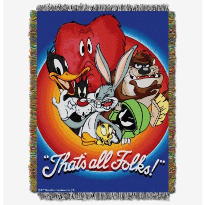 Looney Tunes That’s All Folks Tapestry Throw