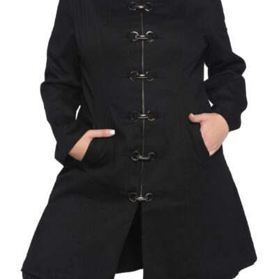 Black Strait Coat Plus Size