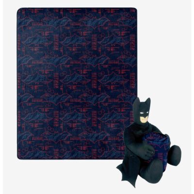 DC Comics Batman Cyber Symbols Hugger Pillow Throw Set