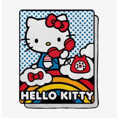 Hello Kitty On The Phone Throw