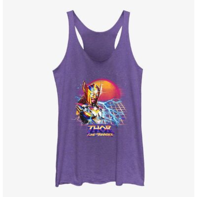 Marvel Thor: Love And Thunder Synthwave Sunset Girl’s Tank