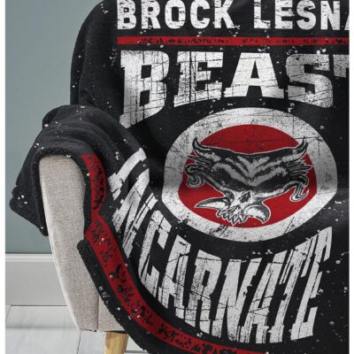 WWE Brock Lesnar Raschel Throw Blanket