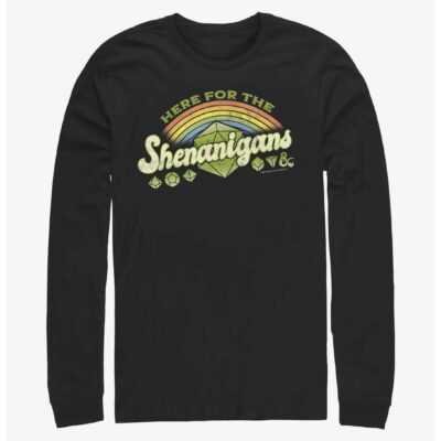 Dungeons And Dragons Here For Shenanigans Long-Sleeve T-Shirt