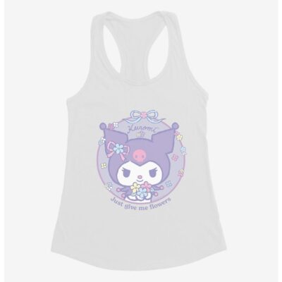 Kuromi Just Give Me Flowers Girls Tank