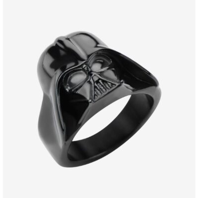 Star Wars Black Plated 3D Darth Vader Ring