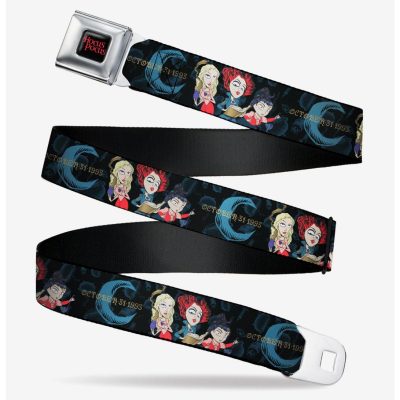 Disney Hocus Pocus Sanderson Sisters Group Pose Black Blues Seatbelt Belt