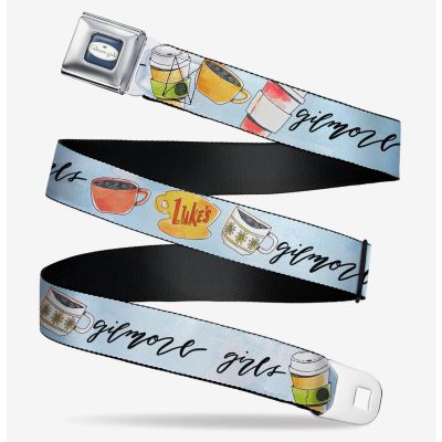 Gilmore Girls Luke’s Coffee Shop Icons And Script Seatbelt Belt